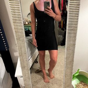 Bebe Black Bodycon Dress with keyhole back